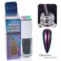 Poudre liquide Bojun MFDA Magic Mirror 16 couleurs, effet caméléon, métallique, pour nail art, chrome, sans TPO, MSDS, vente en gros, en vrac