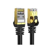 Kabel Ethernet berpelindung ganda Cat8 kualitas tinggi untuk jaringan 2000MHz 40 Gbps
