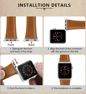 Bracelet de montre de remplacement en cuir véritable de haute qualité pour Apple iWatch Series Ultra - Product Image 5