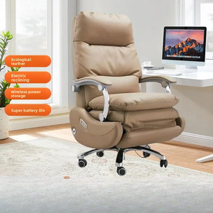 Silla de jefe ligera de lujo, silla de oficina ergonómica duradera, cómoda silla de oficina de cuero Simple reclinable - Product Image 1