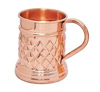 Chope à bière en cuivre artisanale de luxe, design moderne, style vintage, écologique, taille personnalisée, fabricant et exportateur pour les fêtes