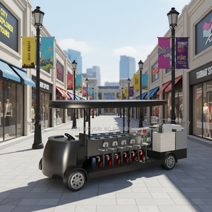 Vélo <span class=keywords><strong>de</strong></span> fête tandem électrique à assistance au pédalage, multifonctionnel (vente <span class=keywords><strong>de</strong></span> café/bière), cadre en acier, freins à disque hydrauliques, capacité <span class=keywords><strong>de</strong></span> charge 5000 kg - Product Image 3