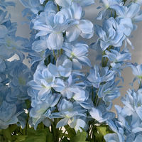 Décor de mariage B1486, fleurs artificielles bleues faites à la main, arrangements floraux de delphinium à longue tige, fleurs artificielles longue durée