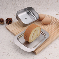 BD-003 Beurrier avec couvercle en acier épais résistant à la rouille, anti-humidité pour réfrigérateur, boîte de conservation du beurre