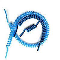 Ressort spirale télescopique bicolore en PU à double rangée, personnalisé par le fabricant, haute pression, bicolore, résistant à l'usure, haute élasticité, pour applications pneumatiques