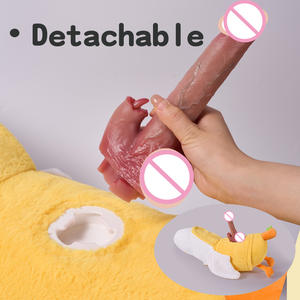 Delove Télécommande Pénis Canard Oreillers Poupées Gode réaliste télescopique énorme Vibrateur à poussée Chauffant Gode G-spot pour femmes - Product Image 3
