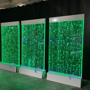 แผงไฟ LED ผนังน้ำอะคริลิคสีสันสดใสแบบเคลื่อนย้ายได้ ตกแต่งภายในอาคาร ขายดี - Product Image 4