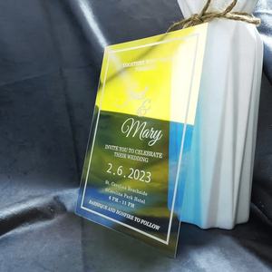 Invitation de <span class=keywords><strong>mariage</strong></span> en acrylique holographique irisé avec reflets de 2 mm ou 3 mm - Product Image 4