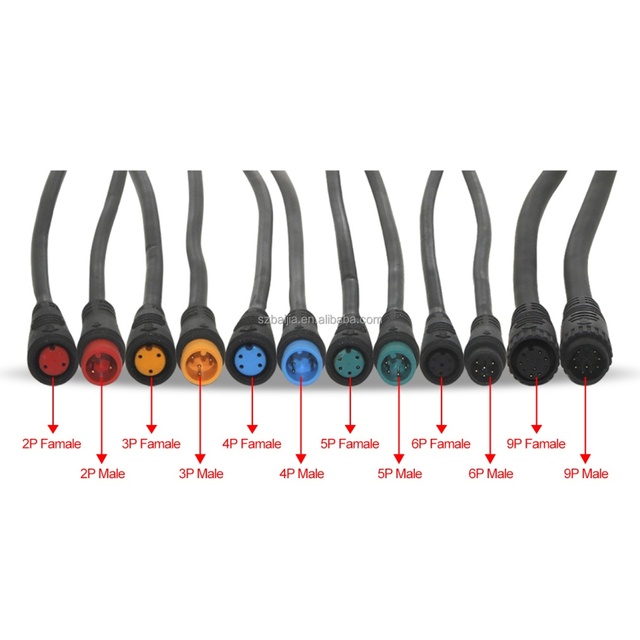 2/3/4/5/6/7/8/9  Pin Female Male Connector Cable Waterproof Wire for Electric Ebike Display Pin Cable Scooter Accessories