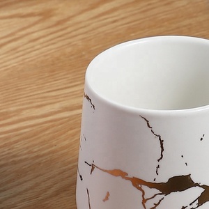 Tazza <span class=keywords><strong>da</strong></span> Cappuccino in Ceramica Effetto Marmo Nero per Ristorante di Lusso, Tazze <span class=keywords><strong>da</strong></span> Caffè Francese con Piattino - Product Image 6