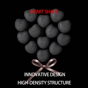 فحم فحم الفواكه 10-فحم رومانسي على شكل قلب مثالي للشواء الحميم والقشرة الخشبية الفحمية للتدفئة المنزلية - Product Image 3
