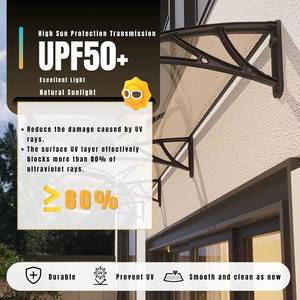 Abri de pluie <span class=keywords><strong>Transparent</strong></span> <span class=keywords><strong>pour</strong></span> balcon extérieur avant-toit fenêtre vitrine Villa ménage pluie en alliage d'aluminium Support auvents - Product Image 4