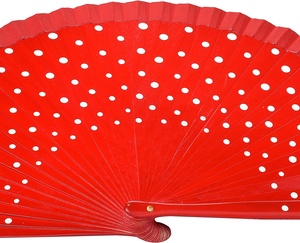 <span class=keywords><strong>Abanico</strong></span> de Mano Español Flamenco FAREA con <span class=keywords><strong>Lunares</strong></span> Rojos de 8 Pulgadas (21 cm) Hecho de Madera, Pintado por Ambos Lados, Abanicos Españoles <span class=keywords><strong>Lunares</strong></span> con Puntos Negros - Product Image 2