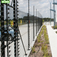 Pvc Gecoate Kettingschakel En Op Zonne-Energie Aangedreven Elektrisch Hek Beveiligingssysteem Voor Gevangenisboerderij Industriegebied