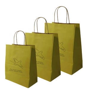 Wholesale Custom Printed White Brown <strong>Shopping</strong> Kraft Paper Bag With Handle Restaurant Carry Away Bag Fast Food Bread Takeout <strong>Nag</strong> - Product Image 3