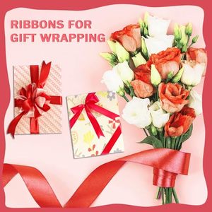 Hot Sale Factory Double Faced Polyester Red Colors 1 Inch 16mm <b>Gift</b> Satin <b>Ribbon</b> - Product Image 2