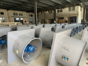 Ventilador de Flujo Axial de Techo de 380V CA, 1000mm, 36 Pulgadas, de Acero al Carbono y FRP, para Turbinas Eólicas Industriales, Extracción de Humo y Ventilación - Product Image 2