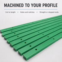 Bande en plastique HDPE à surface lisse, faible friction, pour machines industrielles, taille personnalisée, fabricant OEM