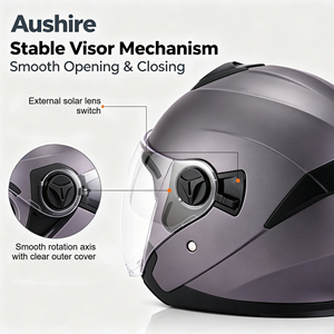 Casque de moto modulable DOT avec double visière, certifié DOT, 3/4 visière, léger, en ABS, pour homme et femme - Product Image 6