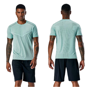 High Quality Mens Fitness <b>Athletic</b> Bodybuilding Shirts Quick Dry Reflective T Shirts - Product Image 2