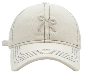 Gorra de béisbol de algodón a cuadros para mujer, con lazo 3D bordado, correa trasera ajustable, efecto adelgazante facial, ideal para uso diario, viajes y actividades al aire libre. - Product Image 2