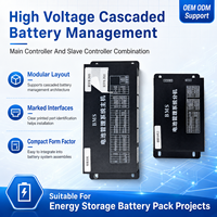 Système de gestion de batterie en cascade haute tension ECBMS 96S, Power Bank PCBA EC-HV-MC1+EC-HV-SC5+écran LCD 4,3 pouces CAN RS485