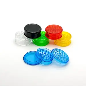 Hermit Crab Tobacco 2.5 Inches 63mm Diameter 3 Layer Plastic Acrylic Manual Herb Grinder