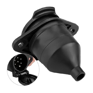 7 Pin Round Trailer <b>Socket</b> Plastic Ip66 Waterproof <b>12V</b> Universal Power Connector Es2705 - Product Image 5