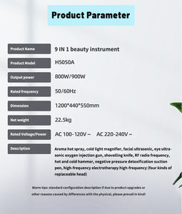 Mesin 9 dalam 1 canggih untuk perawatan wajah yang komprehensif termasuk infus nutrisi dan stimulasi metabolisme - Product Image 6