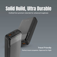 Batterie externe pour ordinateur portable 65W GaN à charge rapide 20000mAh, chargeur portable ultra fin avec écran LCD, batterie de secours pour les voyages en plein air