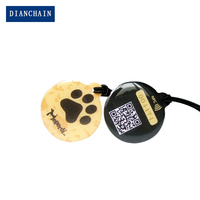 Benutzer definierte druckbare QR-Code und URL-codierte Epoxy NFC Pet ID Halsband Tag für Hund/Katze Tracking
