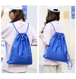 Công suất lớn Nylon chống thấm nước vẽ chuỗi ba lô thể thao du lịch Polyester Dây Kéo Túi bóng rổ dây kéo Ba lô - Product Image 5