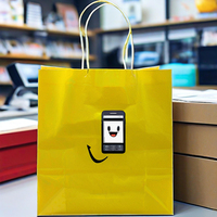 Sacs en kraft écologiques personnalisés pour accessoires mobiles, emballage d'écouteurs, sacs cadeaux de luxe en forme de cœur, échantillon de logo prêt à l'emploi