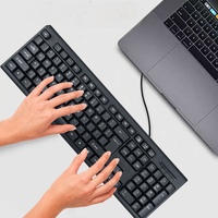 Juego de teclado y ratón con cable de 104 teclas de tamaño completo Plug-and-play para juegos, PC de escritorio, portátil, oficina de negocios, uso doméstico