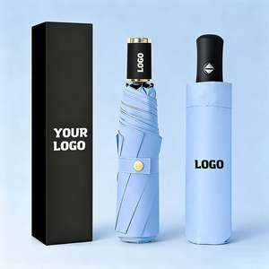 Parapluie pliant entièrement automatique, design moderne, personnalisable avec logo, idéal pour les voyages, protection contre la pluie, vente en gros - Product Image 1