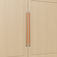 Poignée de porte élégante en métal bicolore, quincaillerie architecturale contemporaine et minimaliste pour portes en bois de salle de banquet moderne