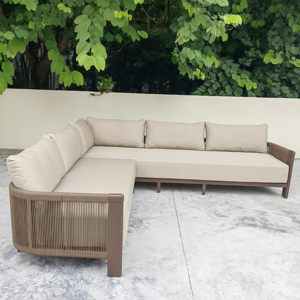 Luxueuze loungeset voor buiten, tuin, touwsofa's, moderne aluminium loungeset voor terras - Product Image 1
