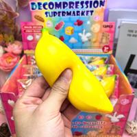 Jouet anti-stress en caoutchouc souple en forme de banane, best-seller transfrontalier, à rebond lent, gadget de décompression en forme de fruit