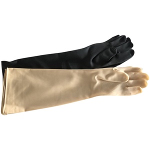 Guantes de látex OEM personalizables y guantes gruesos de butilo resistentes a la corrosión para cajas de guantes de acero inoxidable/Acrílico - Product Image 1