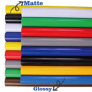 Rollo de película de vinilo autoadhesivo de PVC mate brillante a <span class=keywords><strong>precio</strong></span> barato, Material de señal para exteriores para letras, números, vinilo de corte de Color - Product Image 2