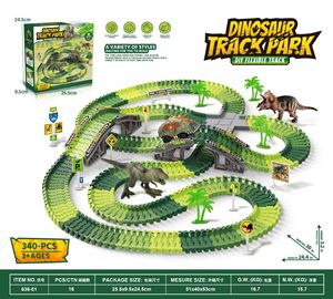 Circuit de course pour voitures de dinosaures, rangement pour enfants, petit circuit de <span class=keywords><strong>train</strong></span>, circuit de <span class=keywords><strong>train</strong></span> électrique pour garçons, parking - Product Image 6