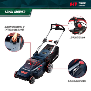 Certifiée CE GS EMC 20 pouces au lithium 84V <span class=keywords><strong>tondeuse</strong></span> à gazon électrique alimentée par <span class=keywords><strong>batterie</strong></span> <span class=keywords><strong>tondeuse</strong></span> à gazon électrique sans fil - Product Image 5