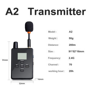เครื่องส่งและรับสัญญาณเสียงไร้สาย 2.4G สำหรับไกด์นำเที่ยวในงานประชุม โบสถ์ และการเดินทาง - Product Image 4