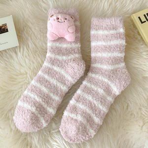 Nouveau design mignon poupée températures chaudes doux flou chaussette hiver moelleux chaussettes pour femmes filles chaussettes de sol - Product Image 5