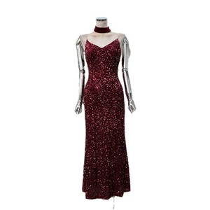 <span class=keywords><strong>Robe</strong></span> de soirée élégante pour femmes 2026, <span class=keywords><strong>robe</strong></span> de soirée moulante à sequins et perles, col en V, corset - Product Image 1