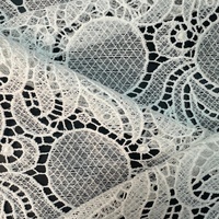 Dentelle soluble à l'eau en coton écologique, dentelle blanche soluble à l'eau, dentelle chimique pour accessoires vestimentaires