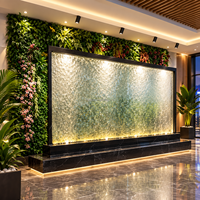 Mur d'eau à bulles LED en acrylique personnalisé, écran de séparation intérieur, décoration de hall d'hôtel, mur d'eau à bulles décoratif commercial
