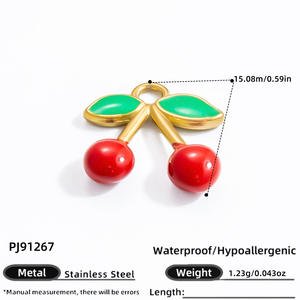 18K Gold Plated Stainless Steel Mini Cartoon 3D Handmade Jewelry DIY Accessories for Women's Necklace Fashion Pendants <strong>Charms</strong> - Product Image 6