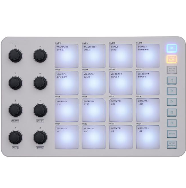 Professional 16-Pad MIDI Controller RGB Backlit Keyboard Drum Pad DJ Mixer Beatmaker Electronic Keyboard  for Studio Production