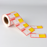 Rouleau de papier pour étiquettes Logo personnalisé adhésif vinyle PVC cercle rond autocollant Logo de marque autocollant imprimé synthétique imperméable en plastique